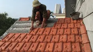 Construction Project - Install Easy Concrete Awnings With Tile Roofing, Install Roof Tiles