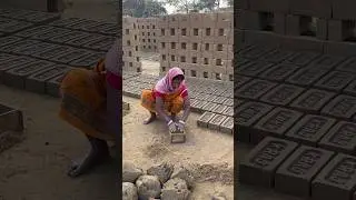 Mud Brick Making Process in Village | Full Brick Factory Work#mudbrickmaking #brickmakingprocess