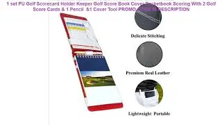 Tanie  1 set PU Golf Scorecard Holder Keeper Golf Score Book Cover Pocketbook Scoring With 2 Golf