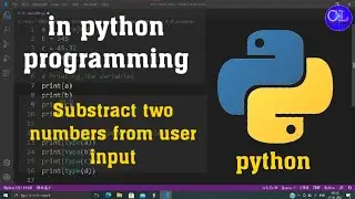 substract two numbers from user input in python। code learning।