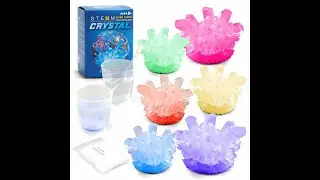 Amazing Crystal Growth Kit - 4 Large Geodes in Assorted Colours, Educational STEM Craft Set