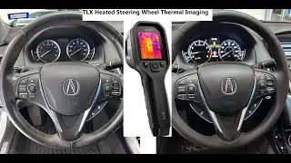 FLIR Thermal Imaging of 2018 Acura TLX Heated Steering Wheel