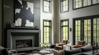 US New Build Living Room Electric Fireplace Live Planning