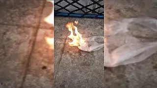Fire Burn Plastic Bag Experiment Save World Save Nature 4K Macro Shot HDR! 🏞️🔥 #shorts