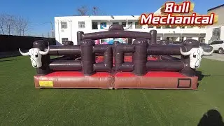 Kids Adults Inflatable Bull Mechanical Rodeo Bull Rides Arena Game #Juegos