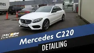 Mercedes C220 partial gloss black wrap with detailing and Miyabi Ceramic coating.