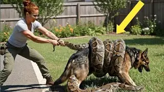 Animal Rescue: Brave Woman and German Shepherd Save a Giant Python