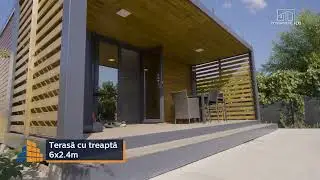 Casă modernă din Containere FDC cu &icirc;mbunătățiri și terasă