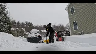 I Got the Triple STUCK! ❄️ Snowblower Rescue & 850 Cold Starts #SkiDoo #Snowmobile #sendit