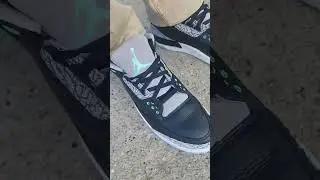 Air Jordan 3'Green Glow' On Feet!👀 🔥 #Don't Sleep😴#keeppushingforward☝️😎💯💥💪
