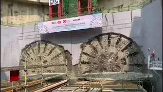 Biggest TBM  Tunnel bowring machine breakthrough ceremony