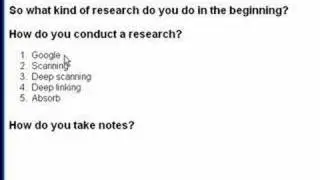 Website Brainstorming -- Research and Take Notes