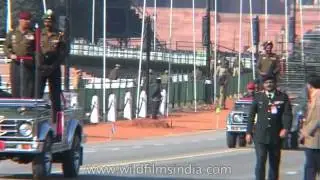 Indian Soldiers ride on horses at Republic Day Parade
