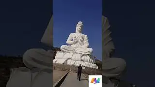 40ft Buddha majestic white statue