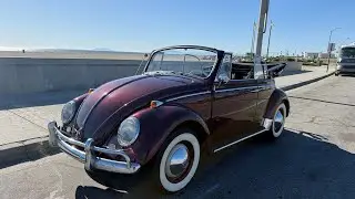 Кабриолет Volkswagen 1965 года, первая поездка на пляж!!