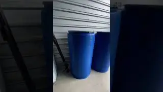 Drum of 77 gallons, Plastic drum, H45&rdquo;, Diam.23&rdquo;,  REMOVABLE LID+ gasket.