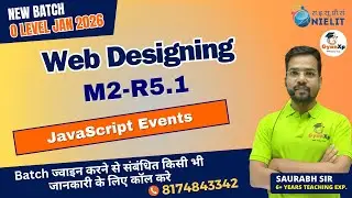 JavaScript Events |Chapter-5 | Web Designing (M2-R5.1)  |O Level | New Batch Jan 2026  | GyanXp