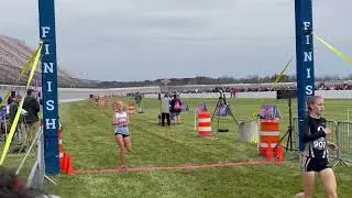 See Division 3 All-State girls cross the finish line at 2023 MHSAA L.P. cross country state finals