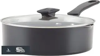 Farberware Cookstart DiamondMax Nonstick Straining Saucepan Dishwasher Safe 3 Quart Black