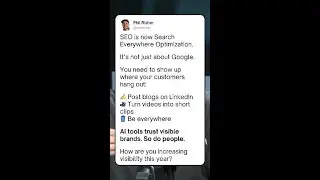 SEO is now search everywhere optimization. #shorts