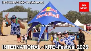 Secunderabad Prade Ground/International KITE -Festival 2026 /Telangana Zarur Aana/Red Bull Drink 