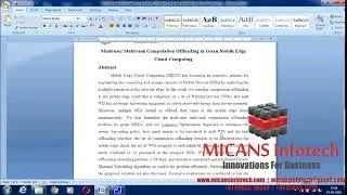 Multi user Multi task Computation Offloading in Green Mobile Edge Cloud- IEEE PROJECTS 2018