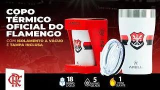 Copo T&eacute;rmico Arell Oficial do Time Flamengo ( Esportes Aqu&aacute;ticos )