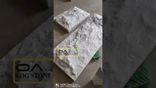 Calacatta white marble natural split mushroom surface #edgstone #calacatta #calacattamarble #marble