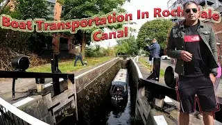 Manchester UK Boat Transportation In Rochadale Canal. England Mai Canal Mai Boat Kese Chalti Hai.