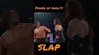 💪 See the power of Khali's Slap #shorts #shortsfeed #shortsyoutube #wwe #wweraw #wwesmackdown #viral