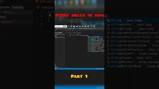 print hello in java part - 1... | #development #java #javaprogramming #programing #development #code
