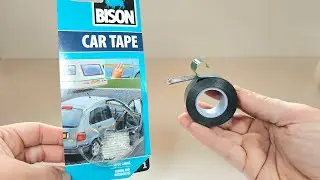 Bison Car Tape UV and weather resistant, black, double sided self adhesive for cars and caravans