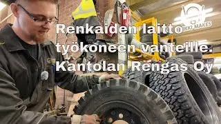 Miten asennetaan renkaat ty&ouml;koneen vanteelle? Ty&ouml;n alla trukin renkaat Kantolan Rengas Oy