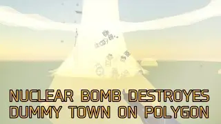 Nuclear bomb destroyes dummy town on polygon! ☢️ | Simple Sandbox 2 |