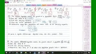 Logistic Growth HW KEY