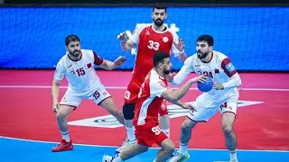 نهائي مثير جدا بين البحرين و قطر بطولة اسيا لكرة اليد الرمق الاخير من المباراة