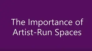 Interview on Artist Run Centres
