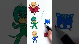 Learn Colors with Pj Masks Wrong Heads 😻 Fun DIY Game for Kids