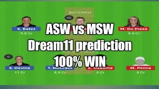 ASW vs MSW dream11 prediction