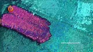 The Green and Purple Laser Reversible Sequin For DIY Sewing Material