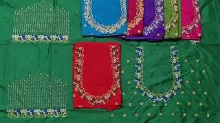 Computer embroidery work blouse pieces just 400/- free shipping 9014513452