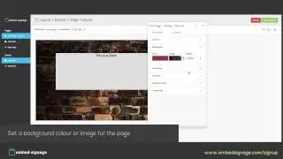 embedsignage.com Tutorial: Overview of Layout Pages