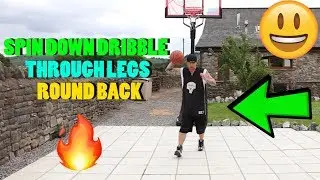 HOW TO DO CONMAN'S SPIN DOWN DRIBBLE MOVE THROUGH LEGS STREETBALL COMBO