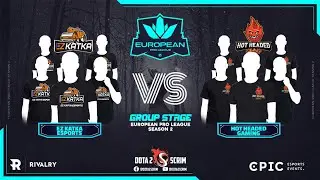 EZ KATKA Esports vs Hot Headed Gaming - European Pro League Season 2 - Group Stage - BO3