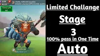 Lords mobile Barbarian limited Challange stage 3 auto|Barbarian stage 3 auto