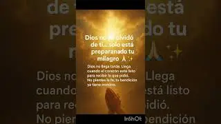 Dios no se olvid&oacute; de ti conf&iacute;a, tu milagro viene 🙏 #shorts #reflexiones #frases