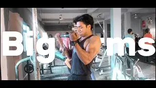 Arms day first time | bicep + tricep | Solo workout #gymvideos #minivlog #gymvlog