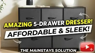 UNBOXING & INSTALLING MAINSTAY 5 DRAWER FABRIC DRESSER!.