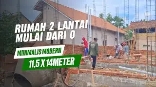 Pembangunan Rumah 2 Lantai 11,5 x 14 Meter Pakai Pondasi Footplate dan Batu Kumbung