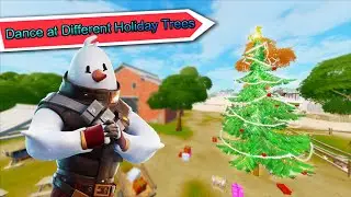 Dance at Different Holiday Trees All Holiday trees Location - Fortnite Operation Snowdown Challenge